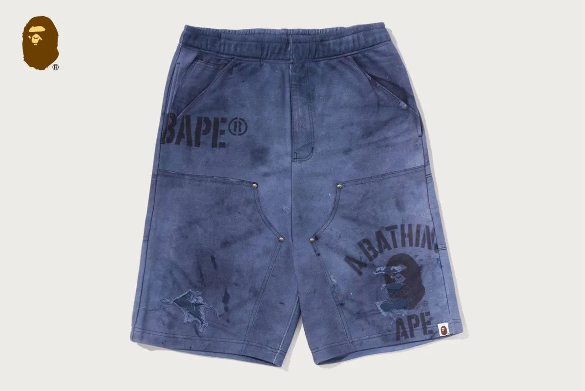 FAKE PRINT RELAXED FIT SWEAT SHORTS made by Bape