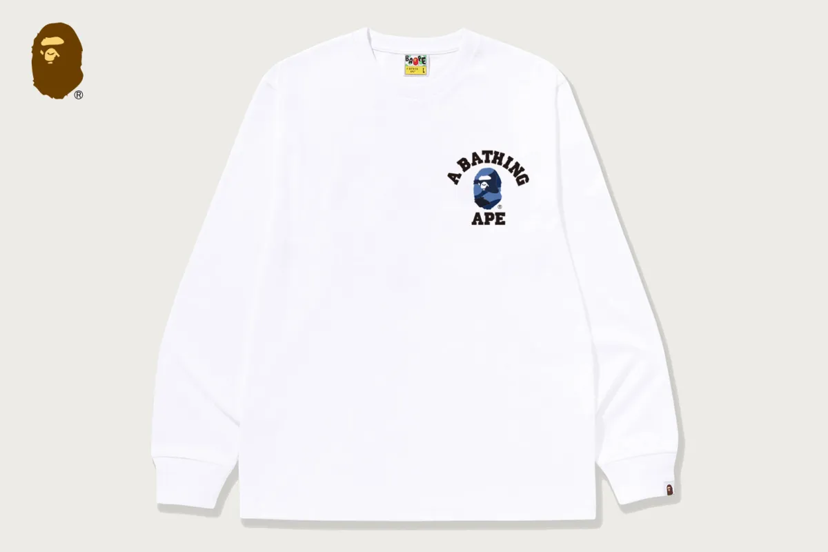 COLOR CAMO COLLEGE ATS LS TEE made by Bape