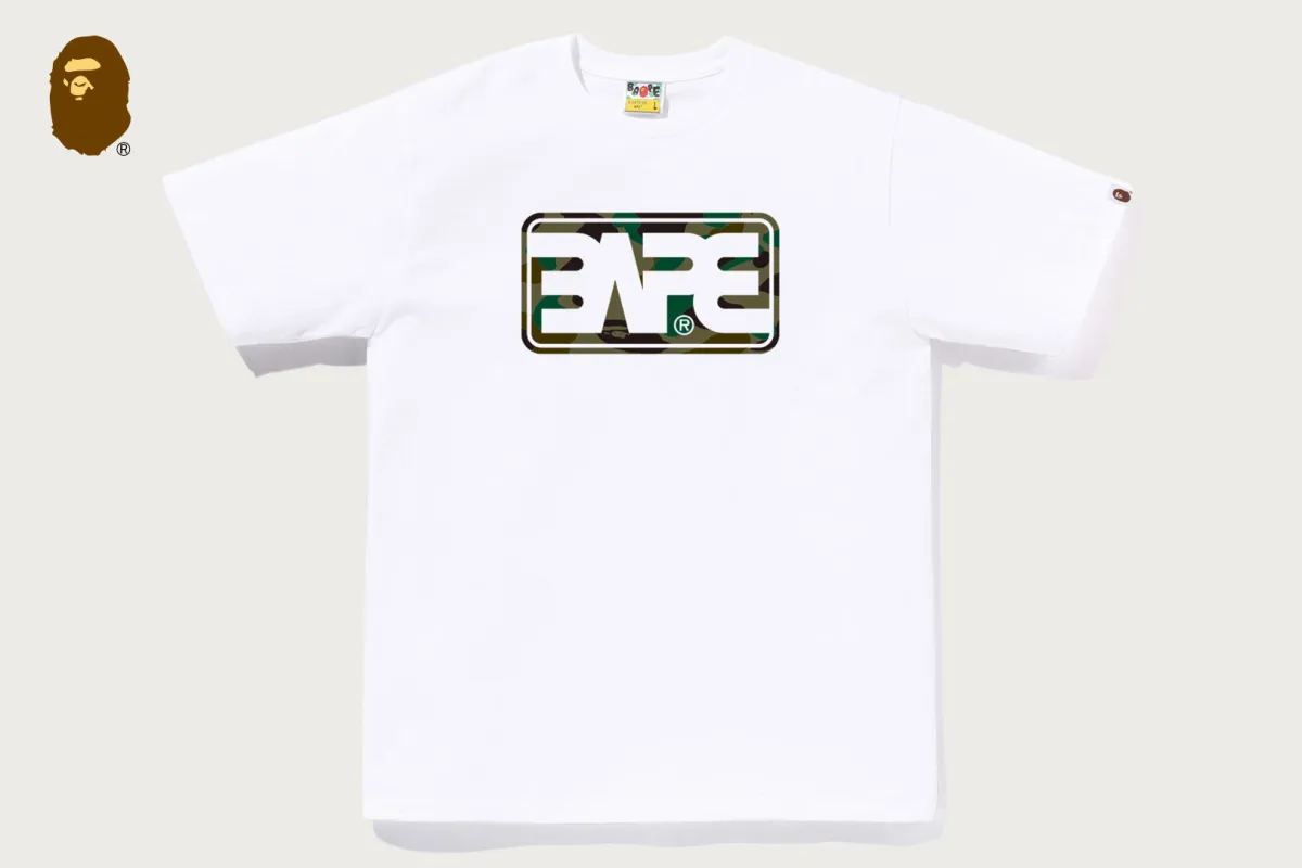 1ST CAMO BAPE ROUND BOX LOGO TEE made by Bape