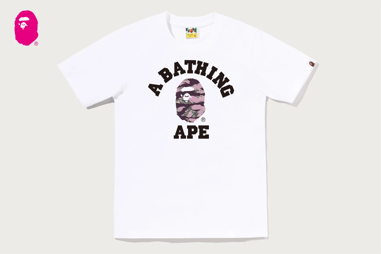 TIGER CAMO COLLEGE TEE sold by Bape