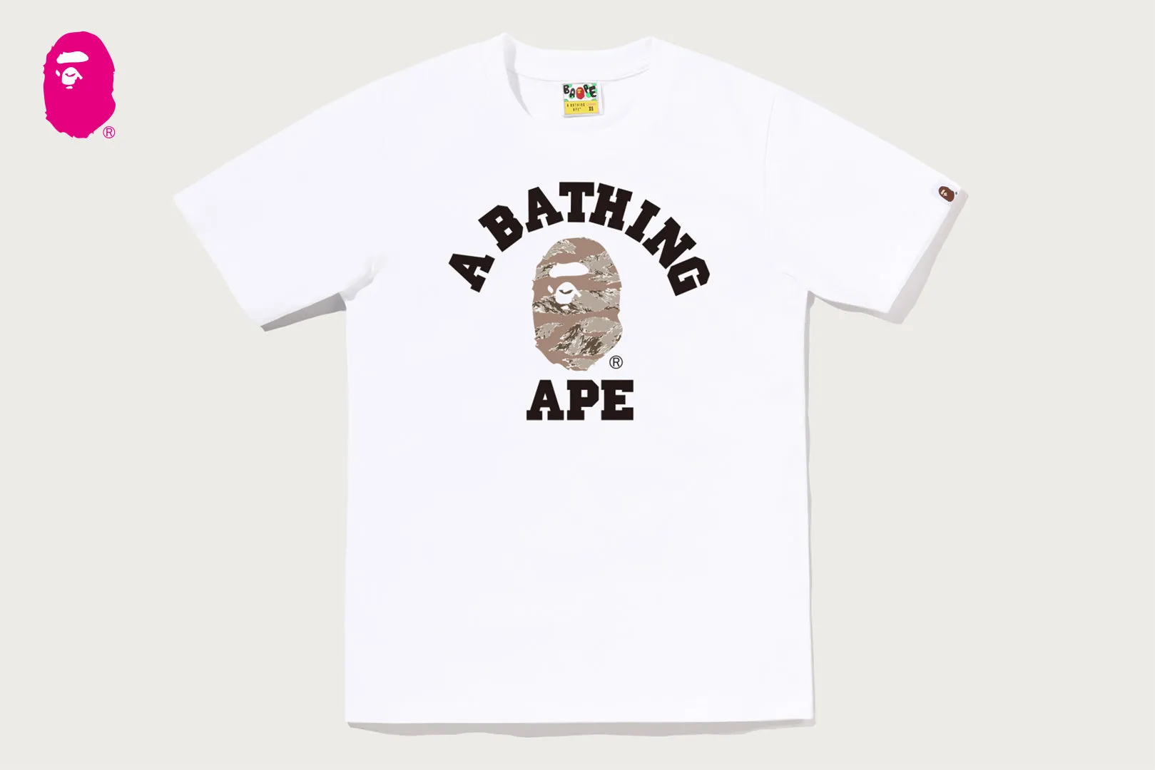 TIGER CAMO COLLEGE TEE sold by Bape product image thumbnail 3