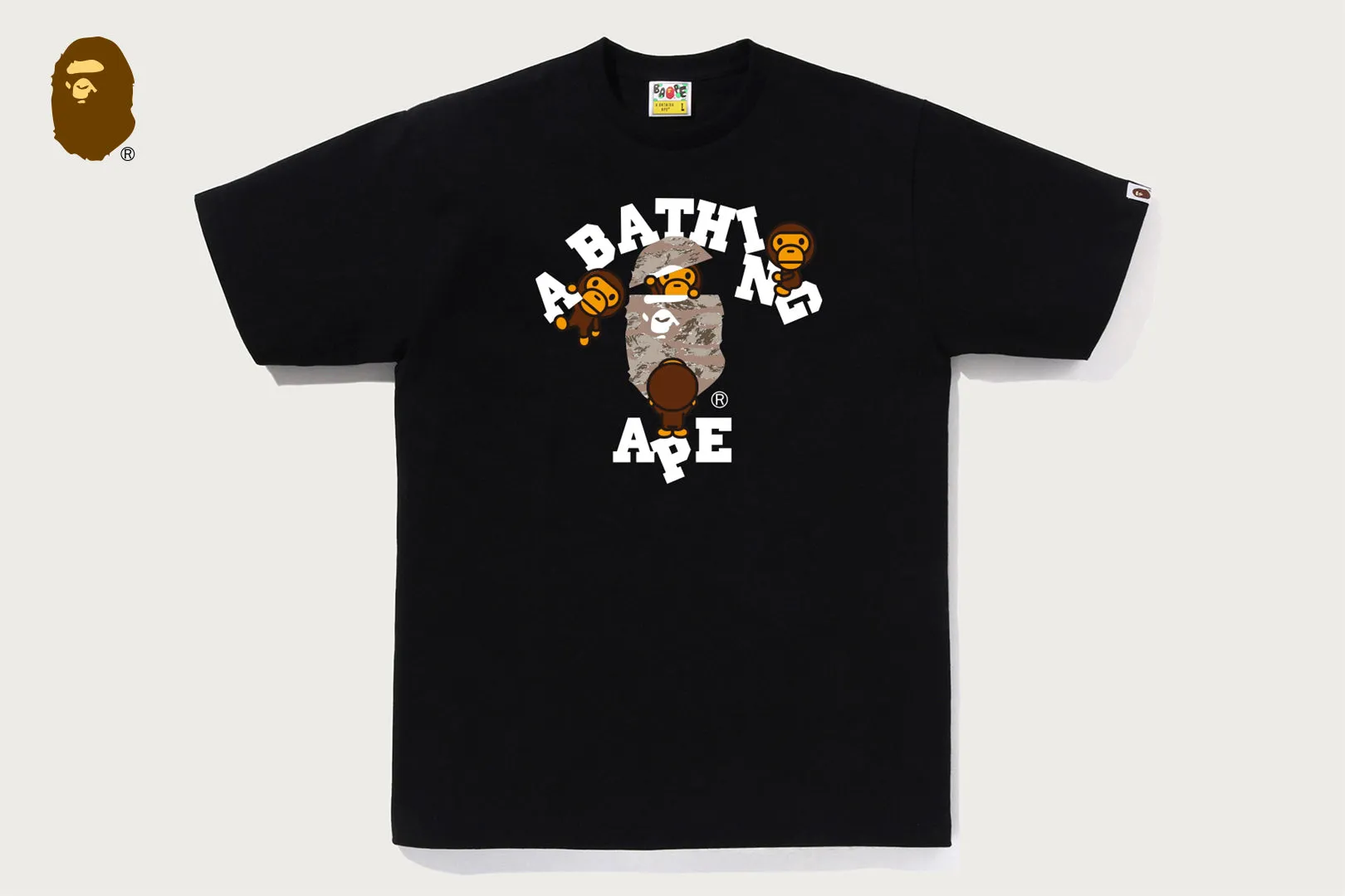 TIGER CAMO COLLEGE MILO TEE sold by Bape product image thumbnail 5