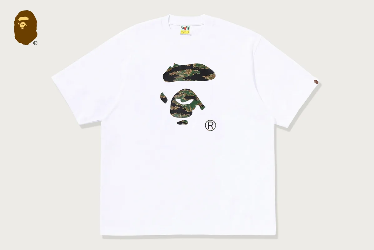 TIGER CAMO APE FACE RELAXED FIT TEE made by Bape