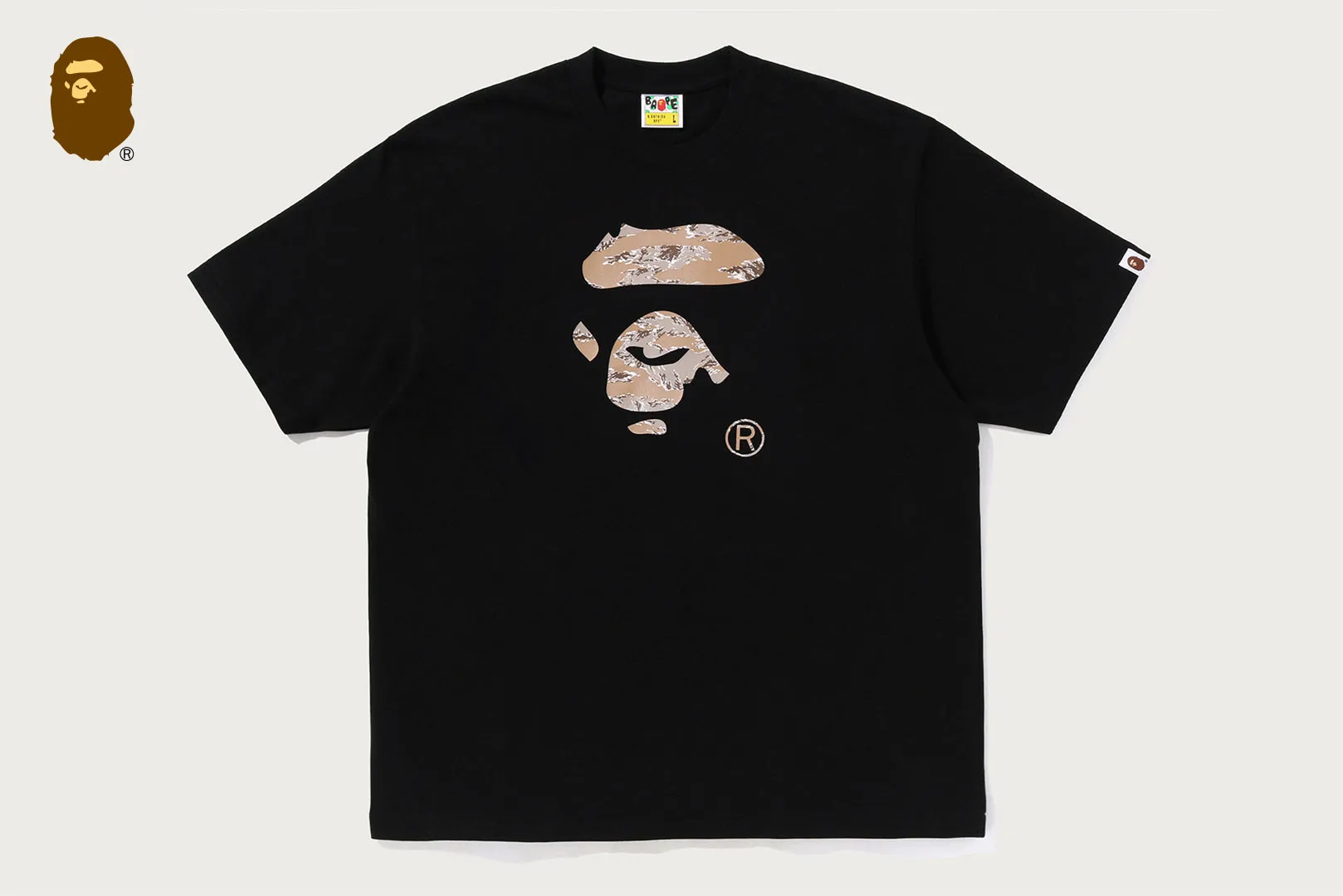 TIGER CAMO APE FACE RELAXED FIT TEE sold by Bape product image thumbnail 3