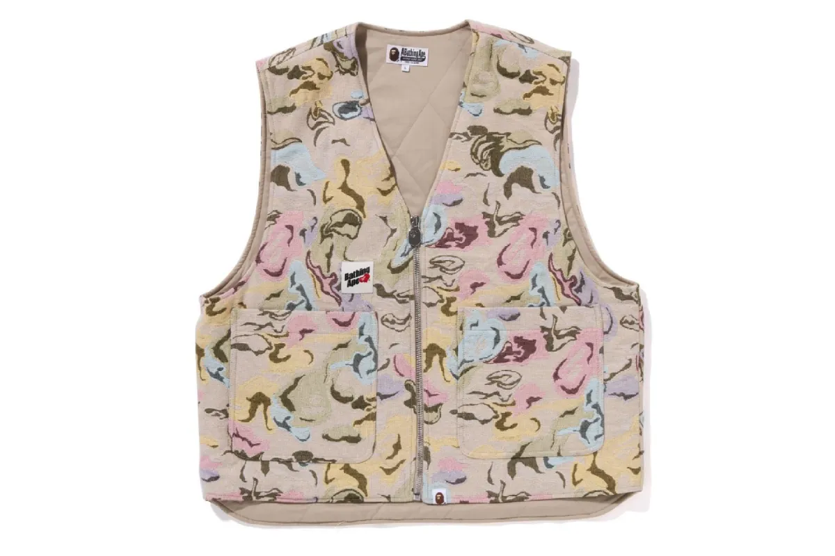 BAPE ART CAMO GOBELIN WORK VEST sold by Bape