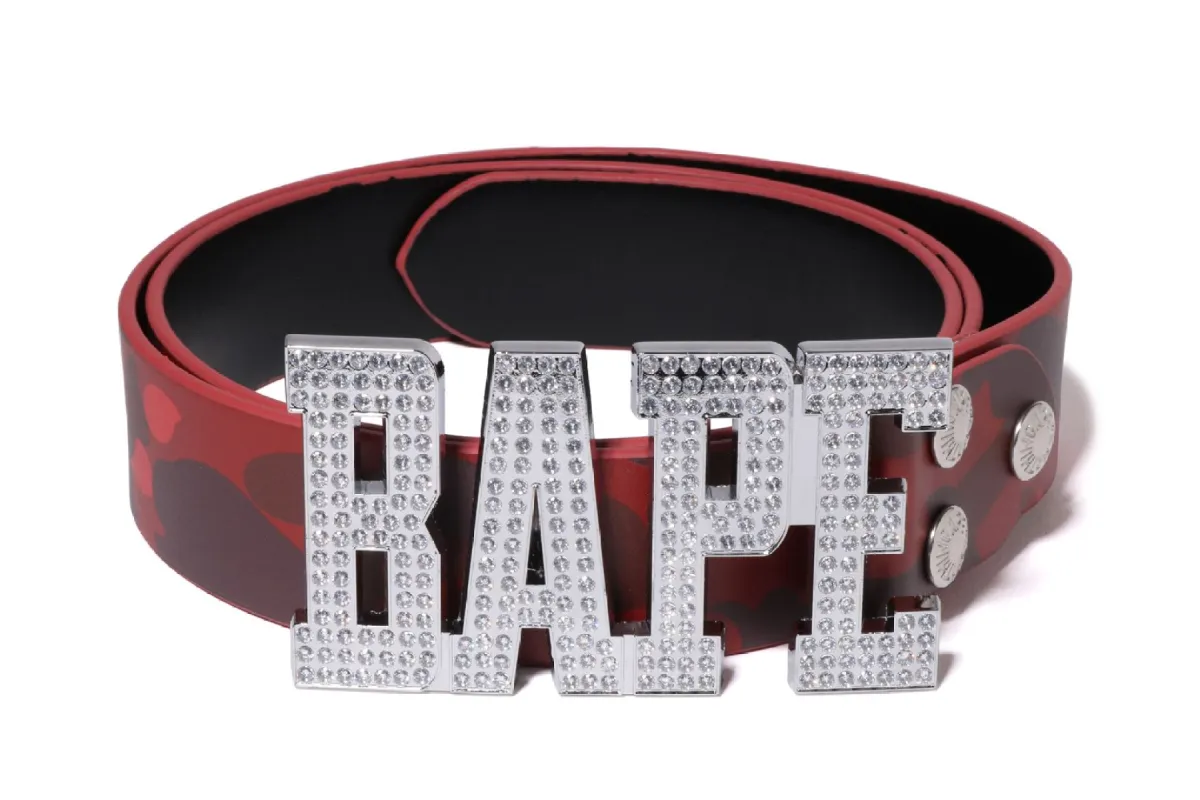 COLOR CAMO BAPE LEATHER BELT made by Bape