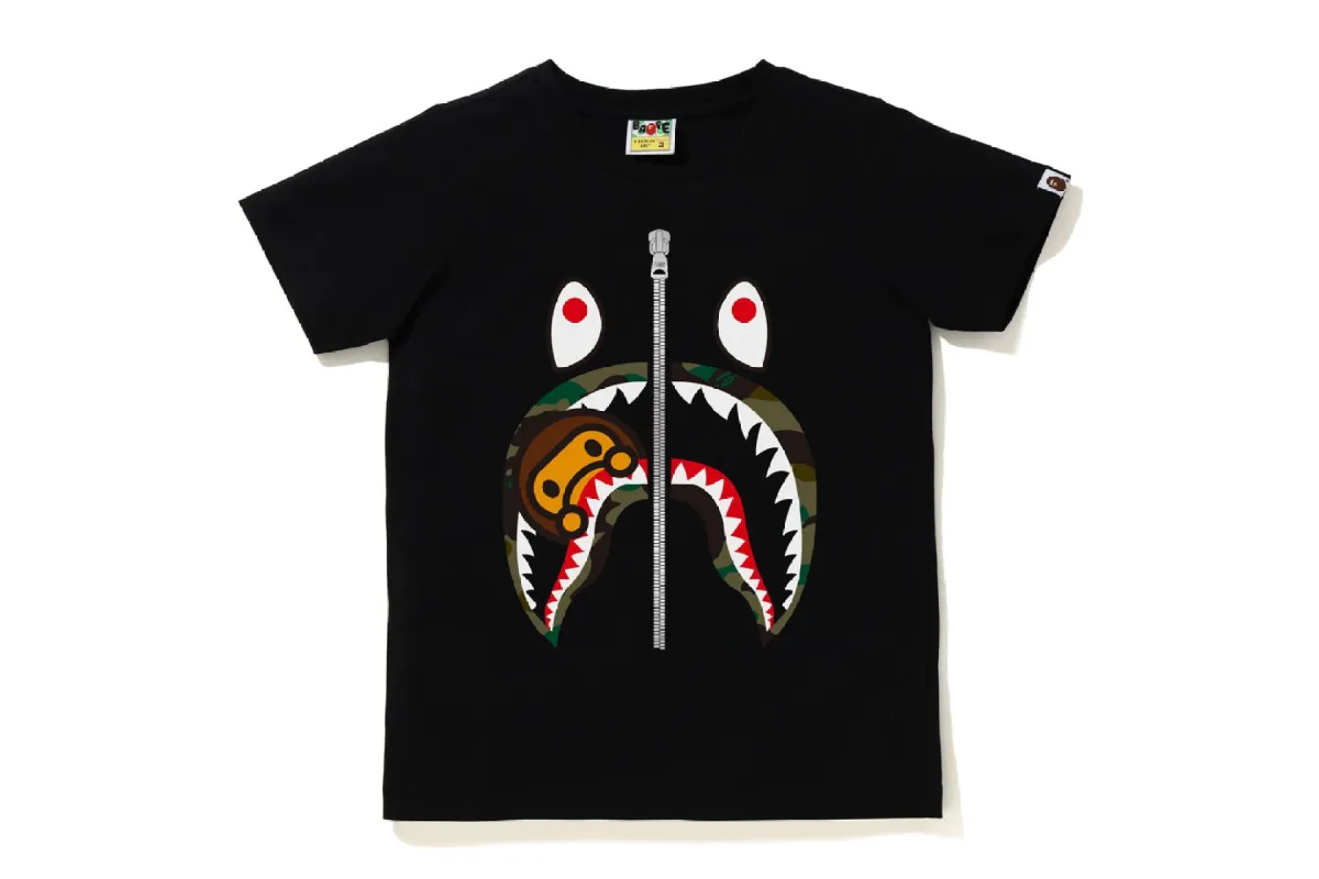 1ST CAMO MILO SHARK TEE sold by Bape