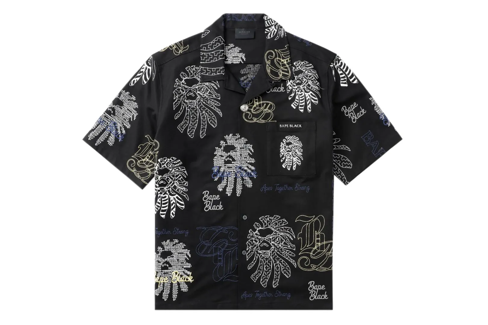 BAPE BLACK BAPE GRAPHIC STITCH SHIRT sold by Bape