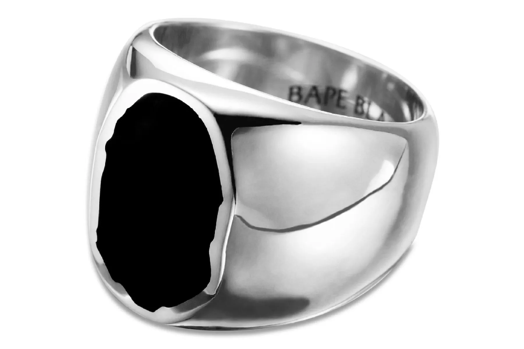 BAPE BLACK 】APE HEAD SILVER RING | Parallel