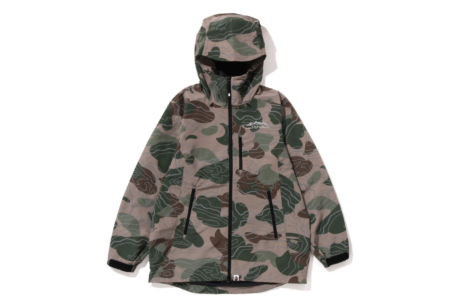 LAYERED LINE CAMO SHELL JACKET sold by Bape
