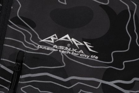 LAYERED LINE CAMO SHELL JACKET sold by Bape