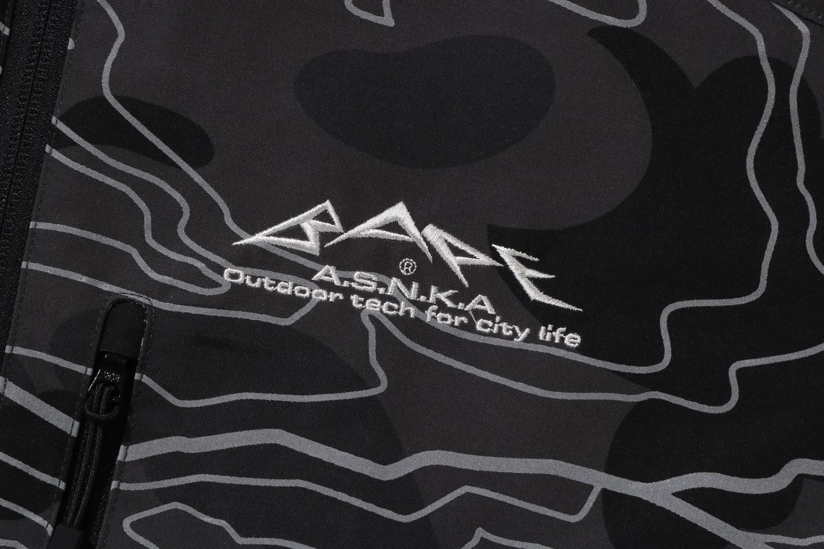 LAYERED LINE CAMO SHELL JACKET sold by Bape product image thumbnail 5