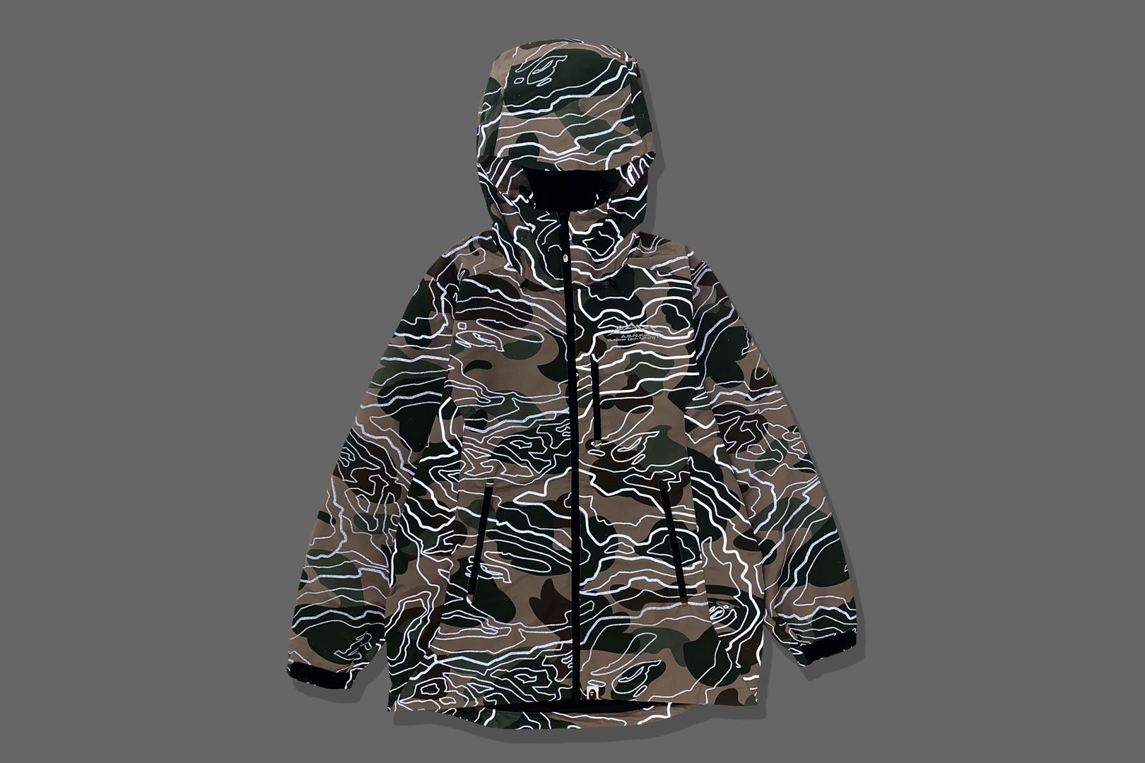 LAYERED LINE CAMO SHELL JACKET sold by Bape product image thumbnail 3