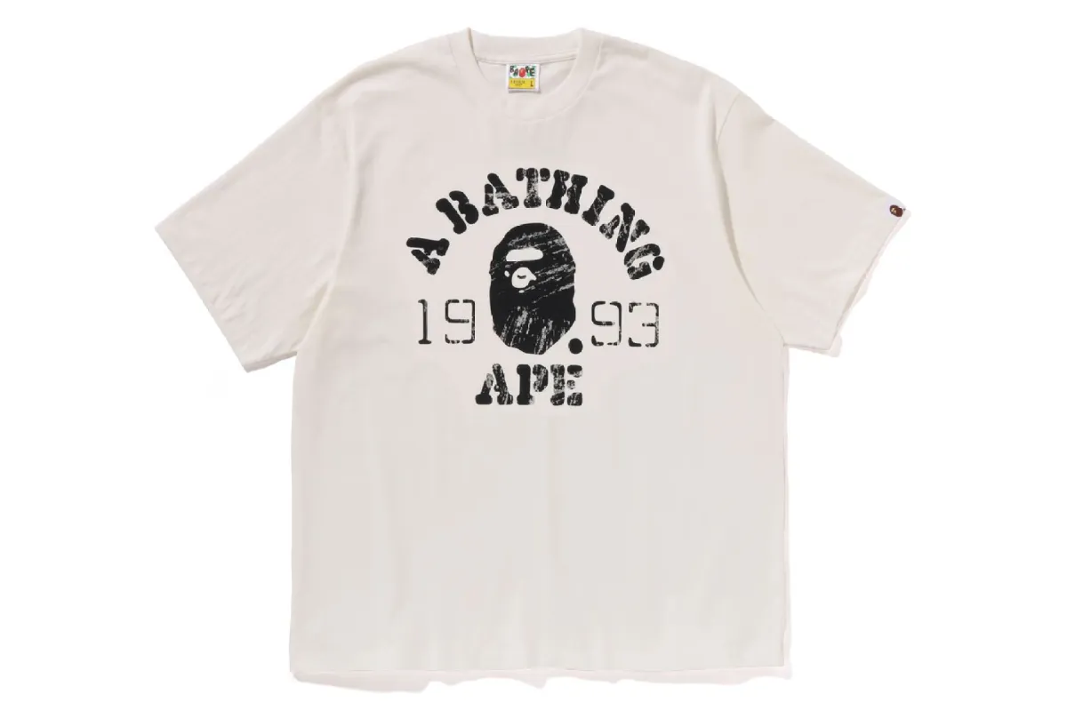 SCREEN PRINT COLLEGE RELAXED FIT TEE sold by Bape
