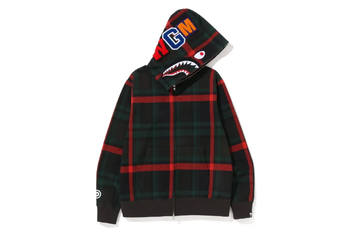 BAPE CHECK SHARK FULL ZIP HOODIE sold by Bape