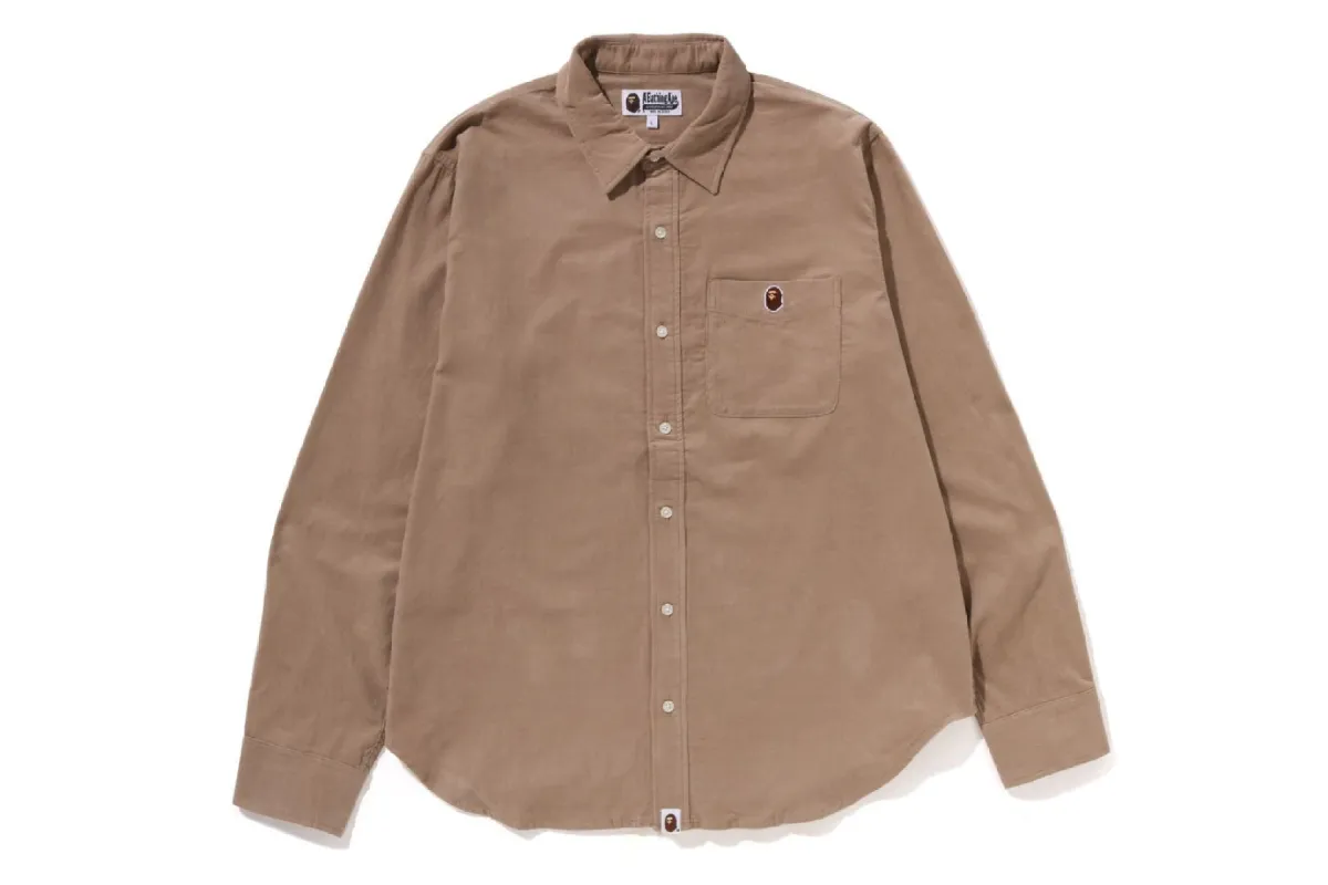 APE HEAD ONE POINT CORDUROY SHIRT sold by Bape