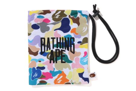 MULTI CAMO NYC LOGO KINCHAKU BAG sold by Bape