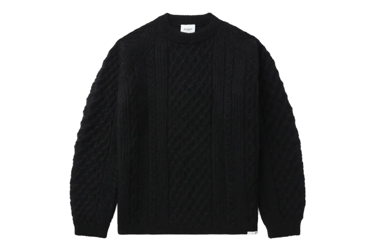 BAPE BLACK MOHAIR CABLE KNIT SWEATER sold by Bape