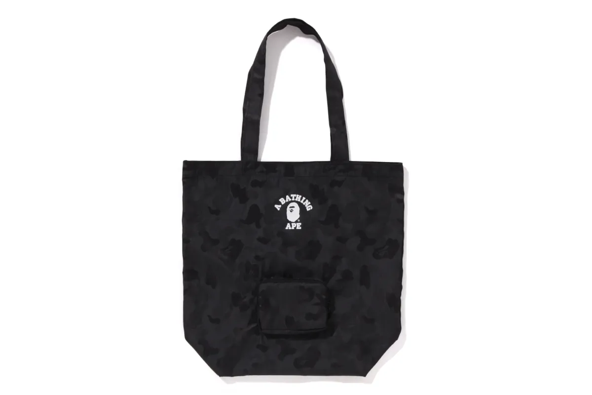 ABC CAMO POLYESTER JACQUARD PACKABLE TOTE BAG sold by Bape