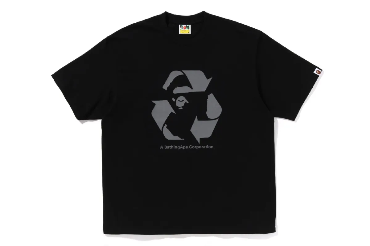 RECYCLE MOTIF RELAXED FIT TEE sold by Bape