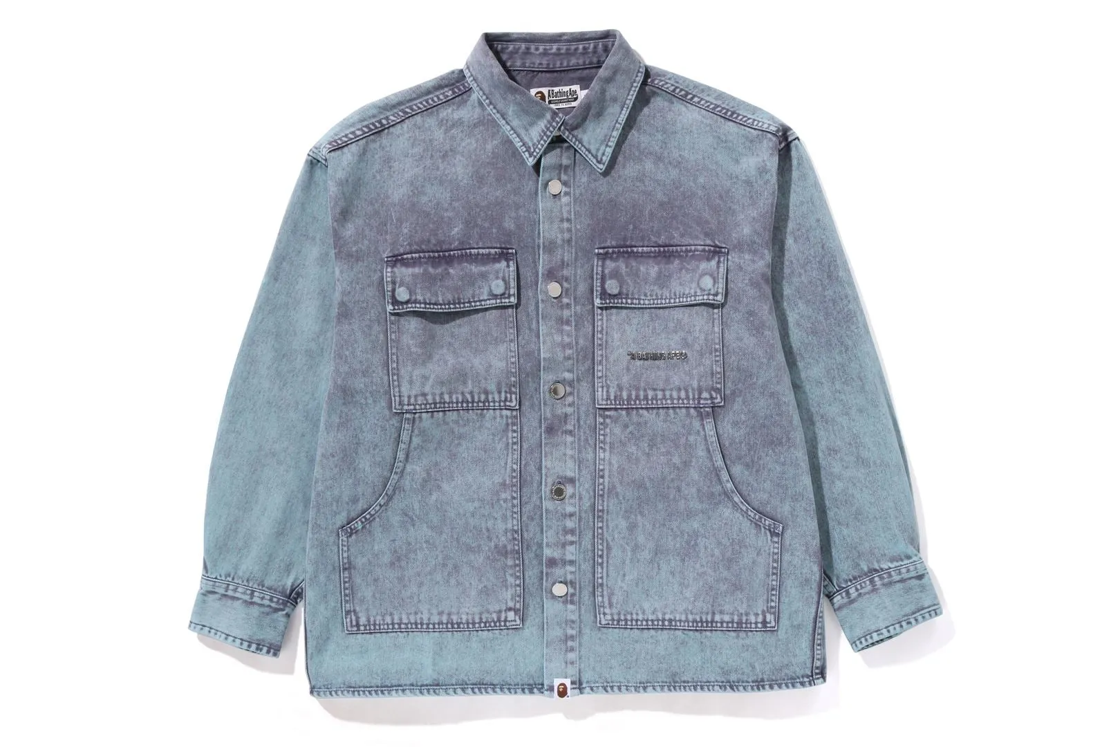 ACID WASH WORK SHIRT sold by Bape