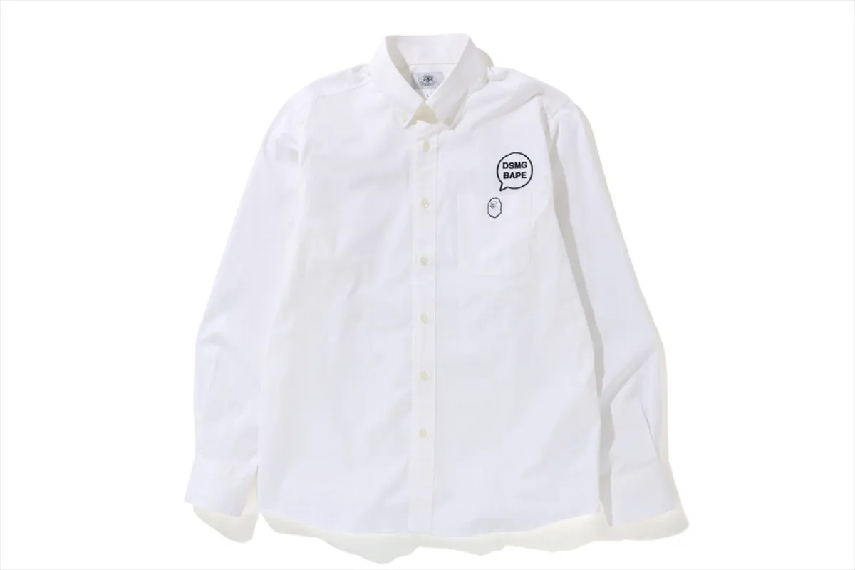 【 BAPE X DSMG 】STRETCH BD SHIRT sold by Bape