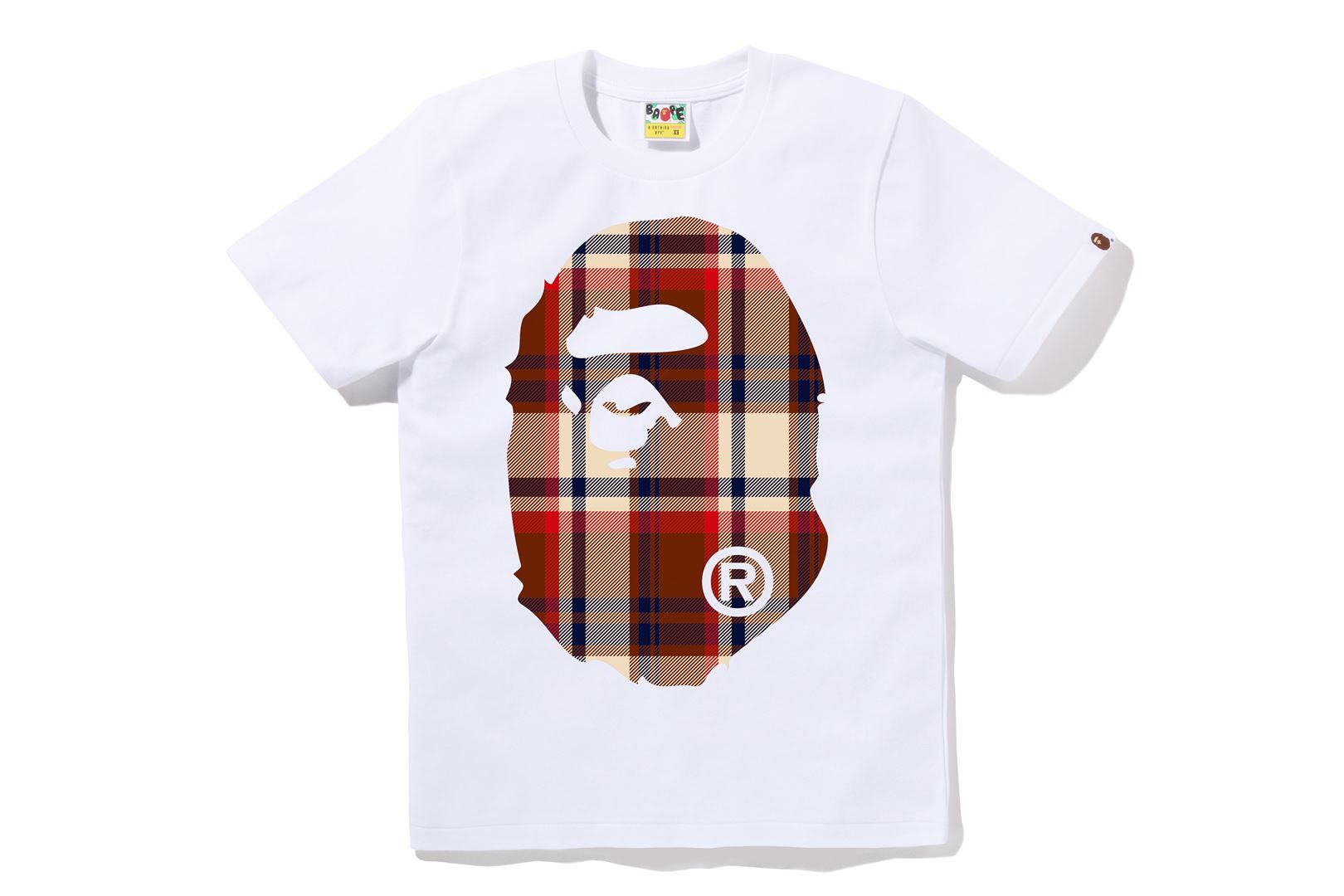 BAPE CHECK BIG APE HEAD TEE sold by Bape