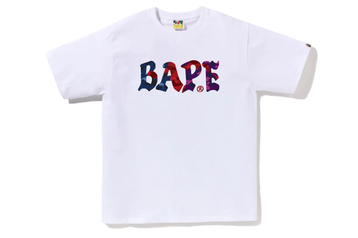 COLOR CAMO CRAZY BAPE LOGO TEE sold by Bape
