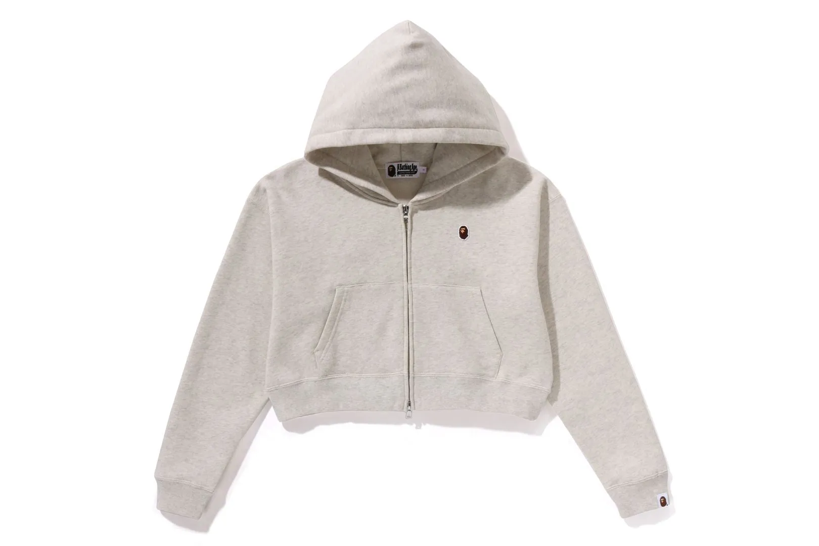 APE HEAD ONE POINT CROPPED ZIP HOODIE sold by Bape