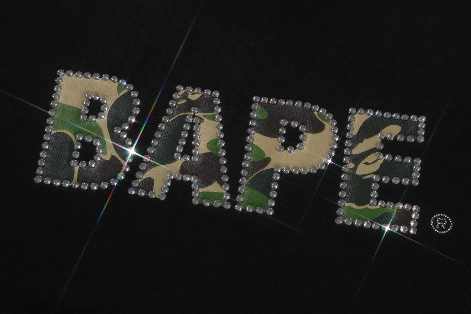 RHINESTONE LOGO RELAXED FIT TEE sold by Bape product image thumbnail 3