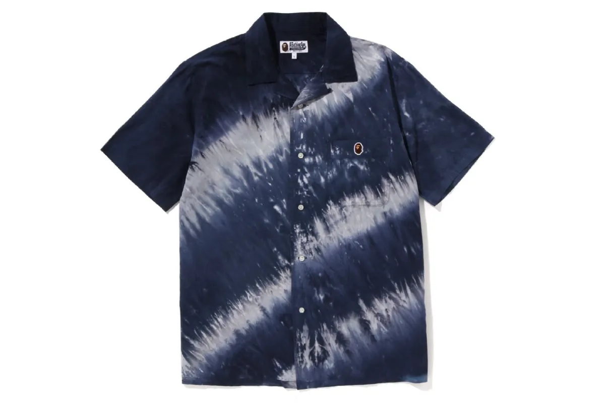 APE HEAD ONE POINT TIE DYE SHIRT sold by Bape