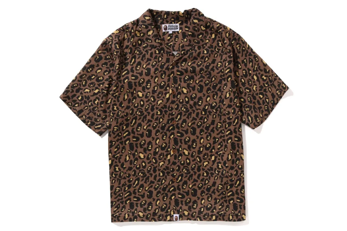 BAPE LEOPARD OPEN COLLAR SHIRT sold by Bape