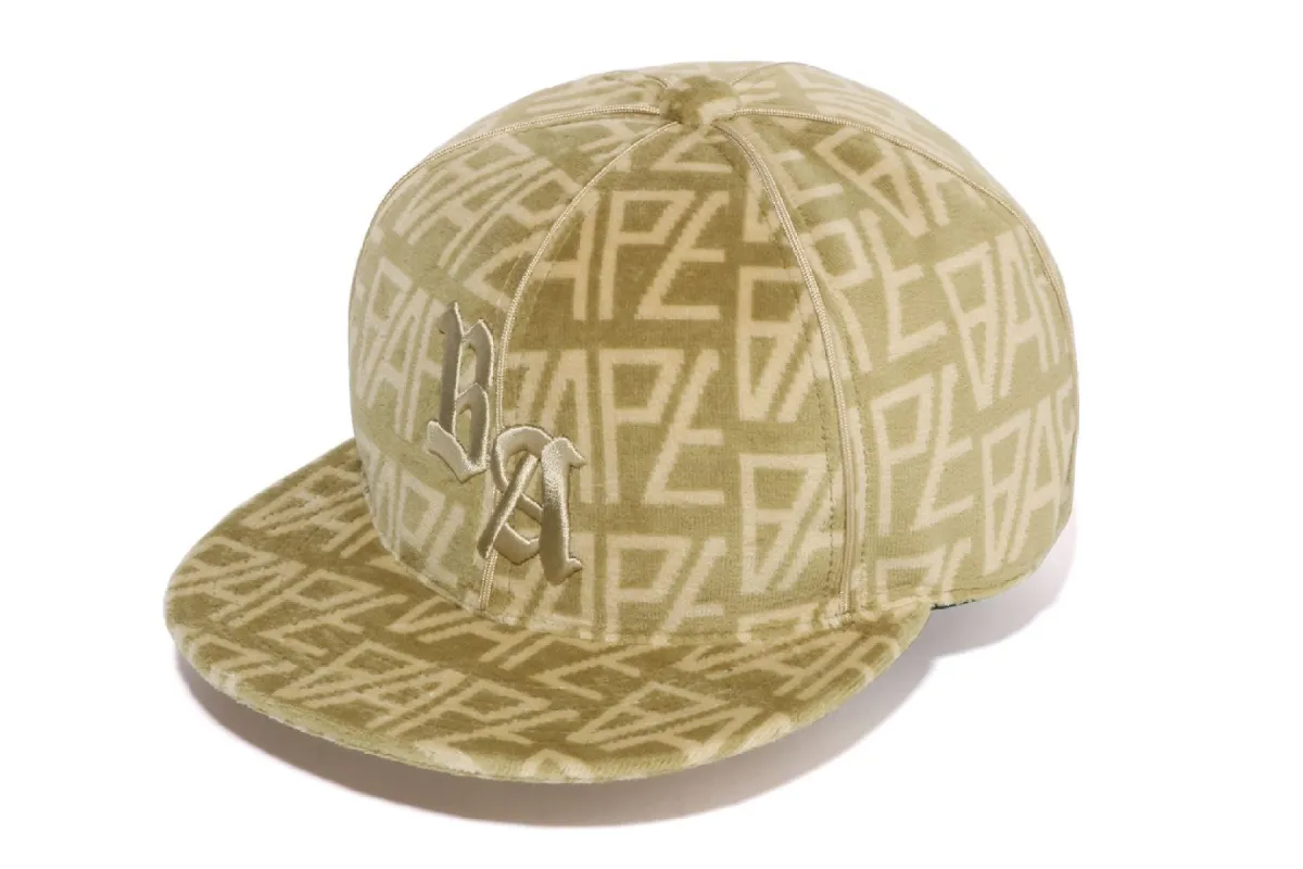 BAPE LOGO MONOGRAM VELOUR CAP sold by Bape