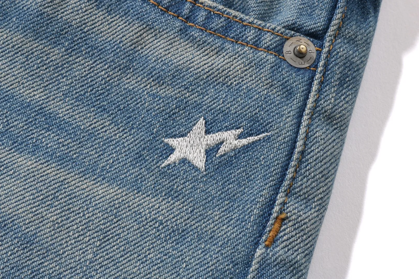 STONE WASHED DENIM PANTS sold by Bape product image thumbnail 3