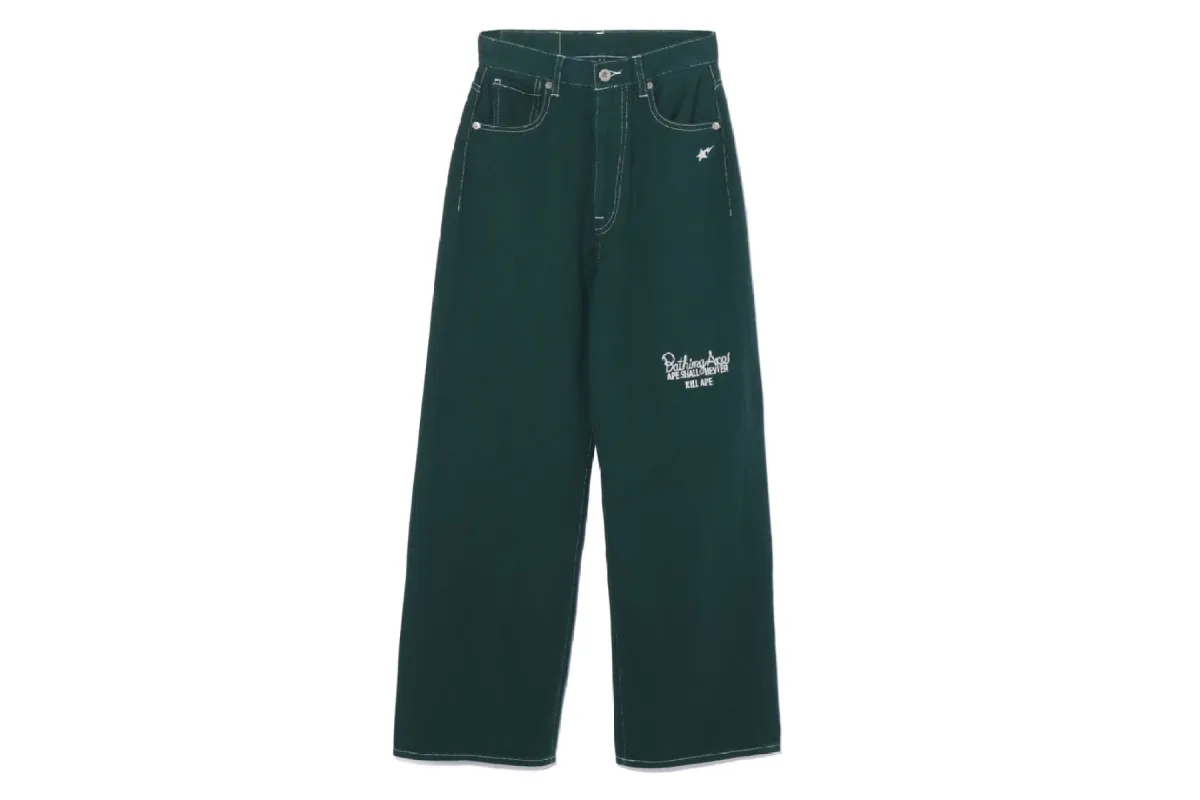 CHAMPION HIGHWAIST TWILL PANTS made by Bape