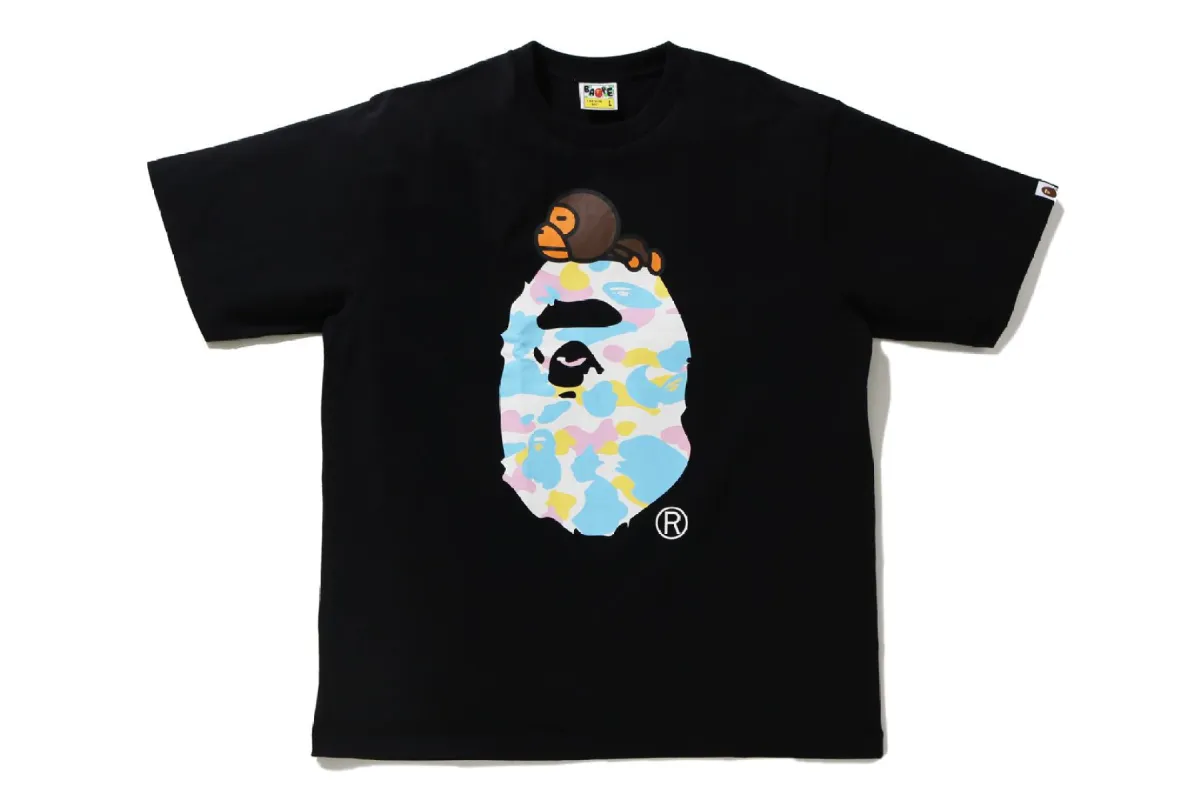 NEW MULTI CAMO MILO ON APE RELAXED FIT TEE sold by Bape