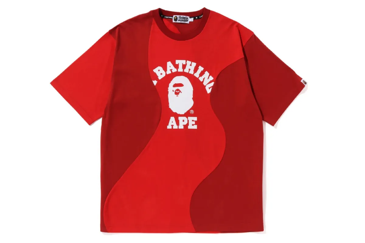 CUTTING COLLEGE RELAXED FIT TEE sold by Bape