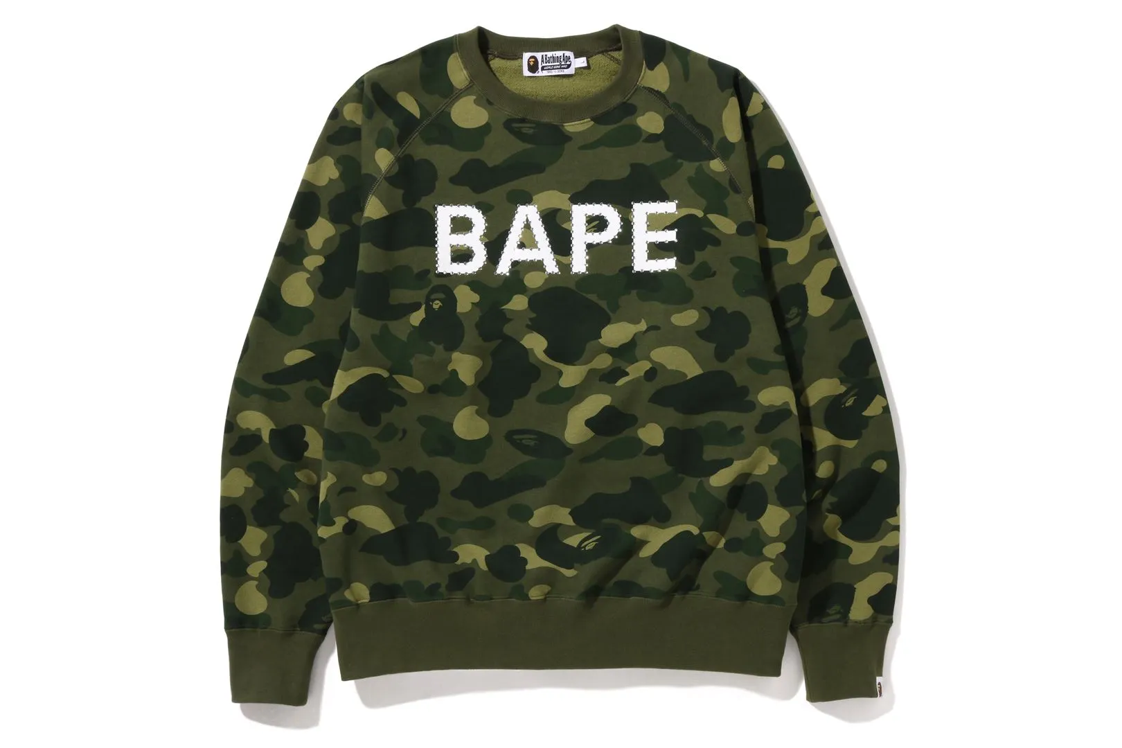 COLOR CAMO CRYSTAL STONE RELAXED FIT CREWNECK sold by Bape