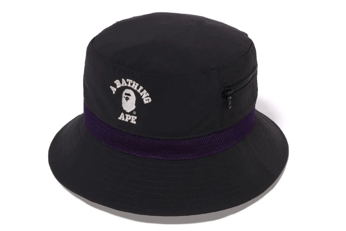 COLOR BLOCK BUCKET HAT sold by Bape