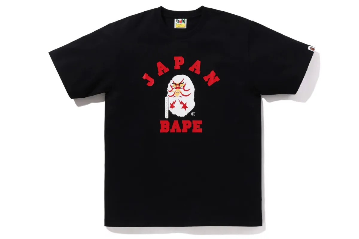 JAPAN COLLEGE KABUKI TEE sold by Bape