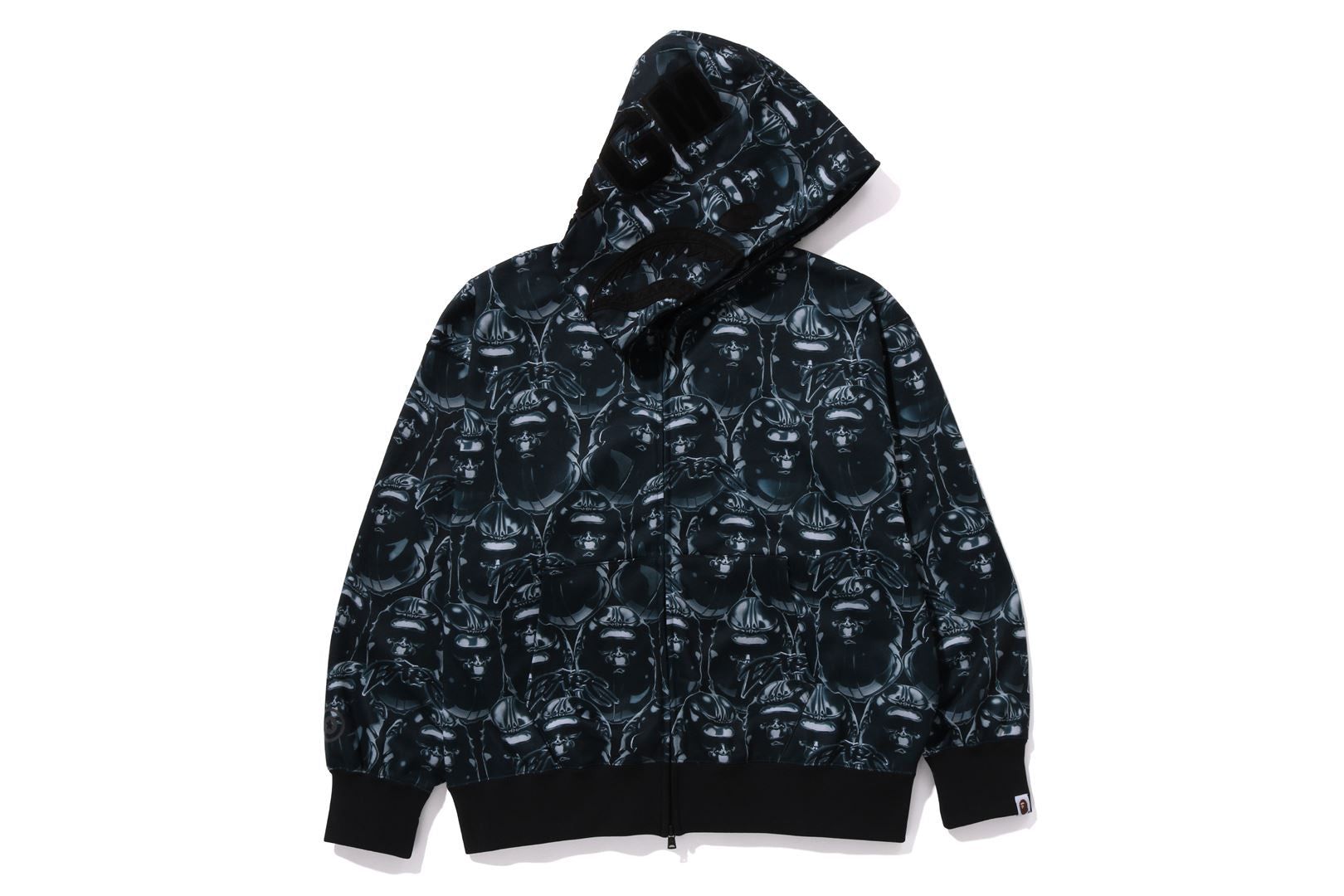APE HEAD GRAFFITI SHARK FULL ZIP HOODIE sold by Bape