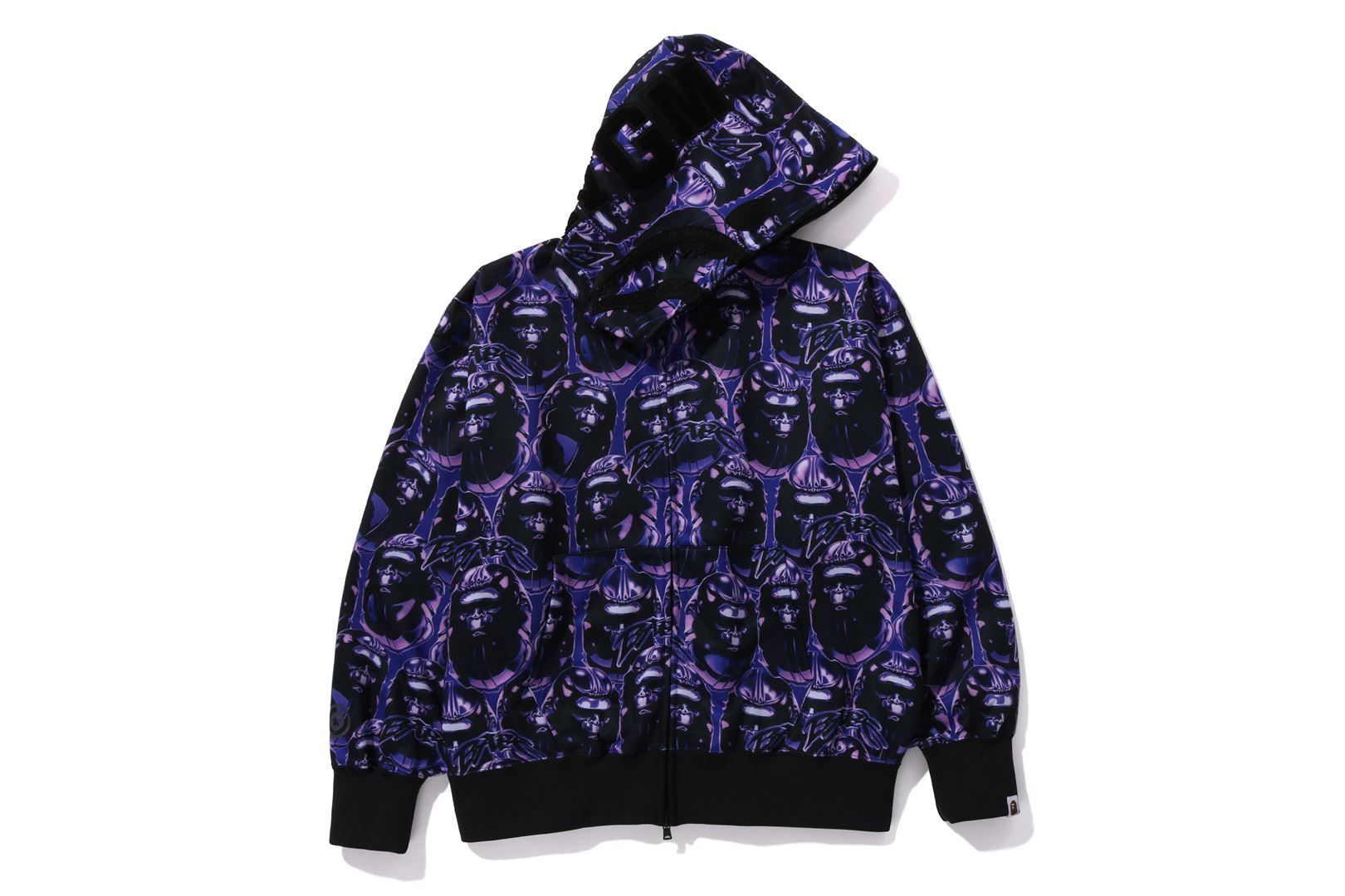 APE HEAD GRAFFITI SHARK FULL ZIP HOODIE sold by Bape product image thumbnail 5