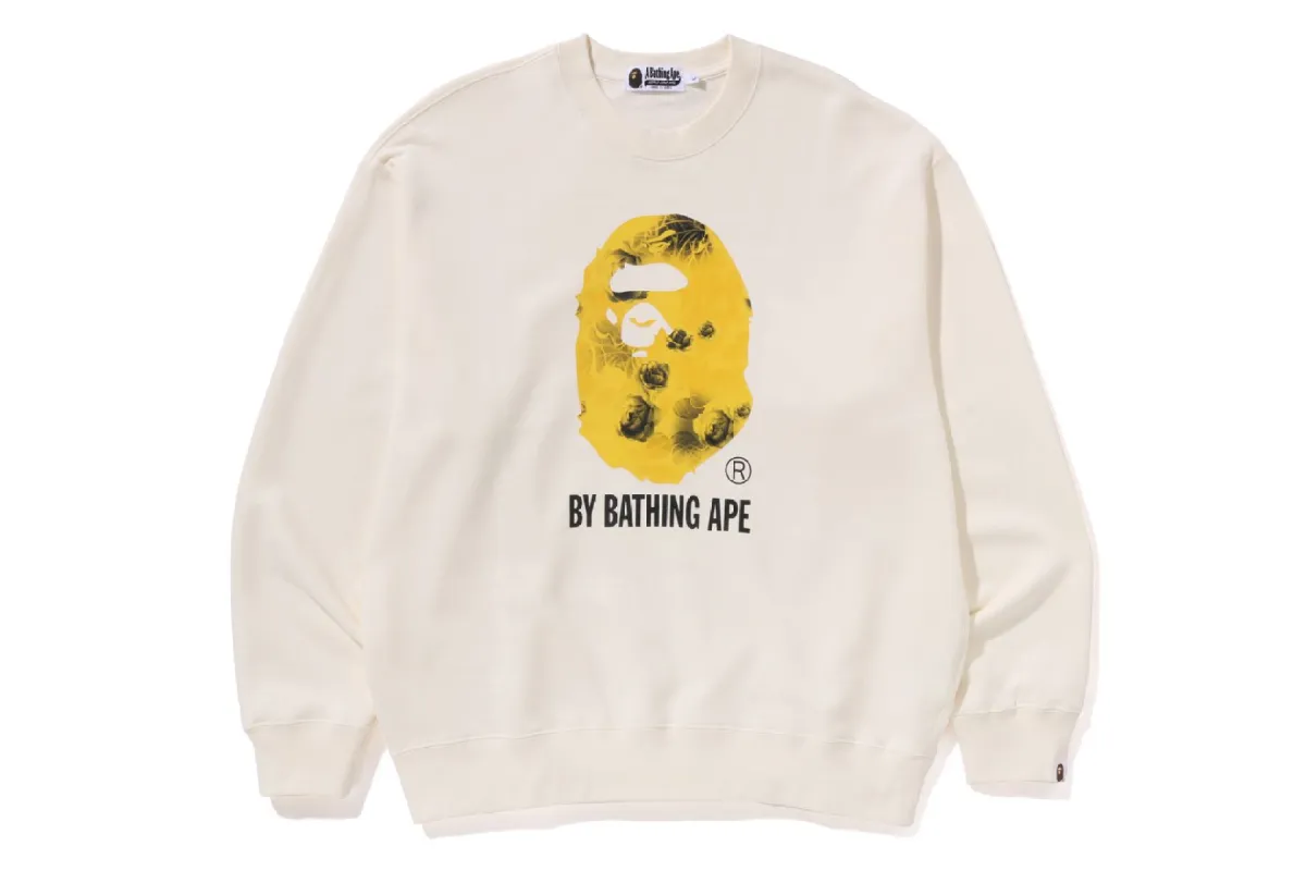 FLORAL SOLID CAMO RELAXED FIT CREWNECK SWEATSHIRT sold by Bape