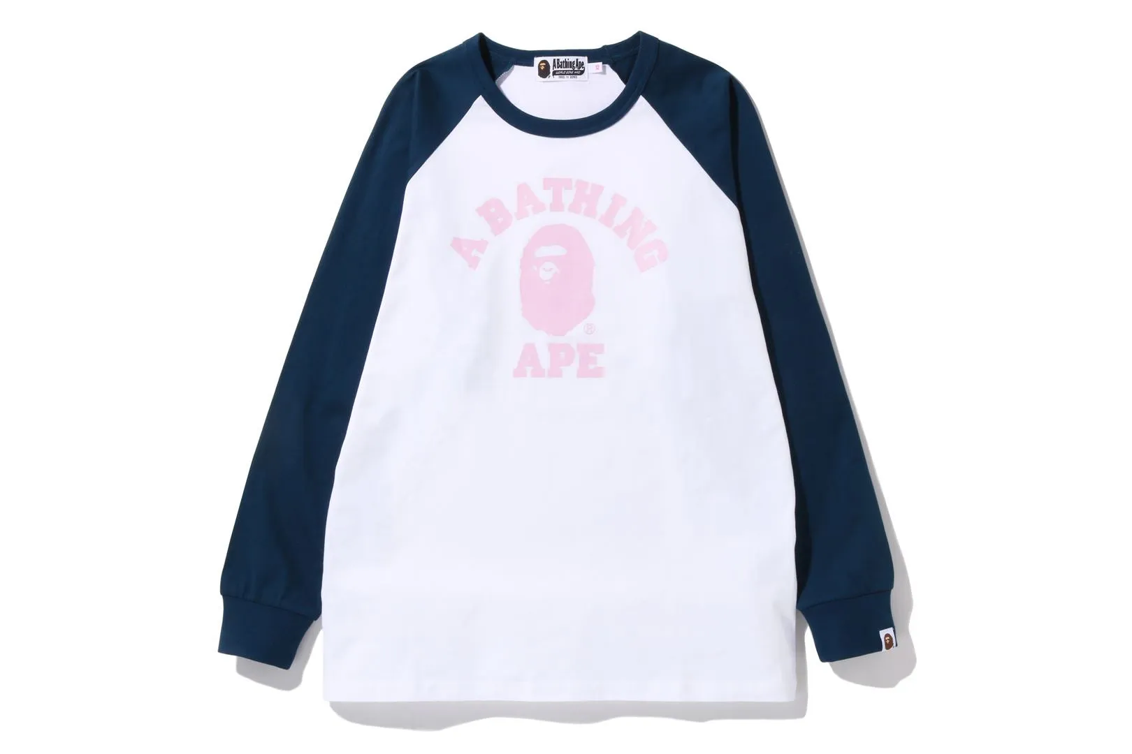 COLLEGE RAGLAN L/S TEE sold by Bape product image thumbnail 3
