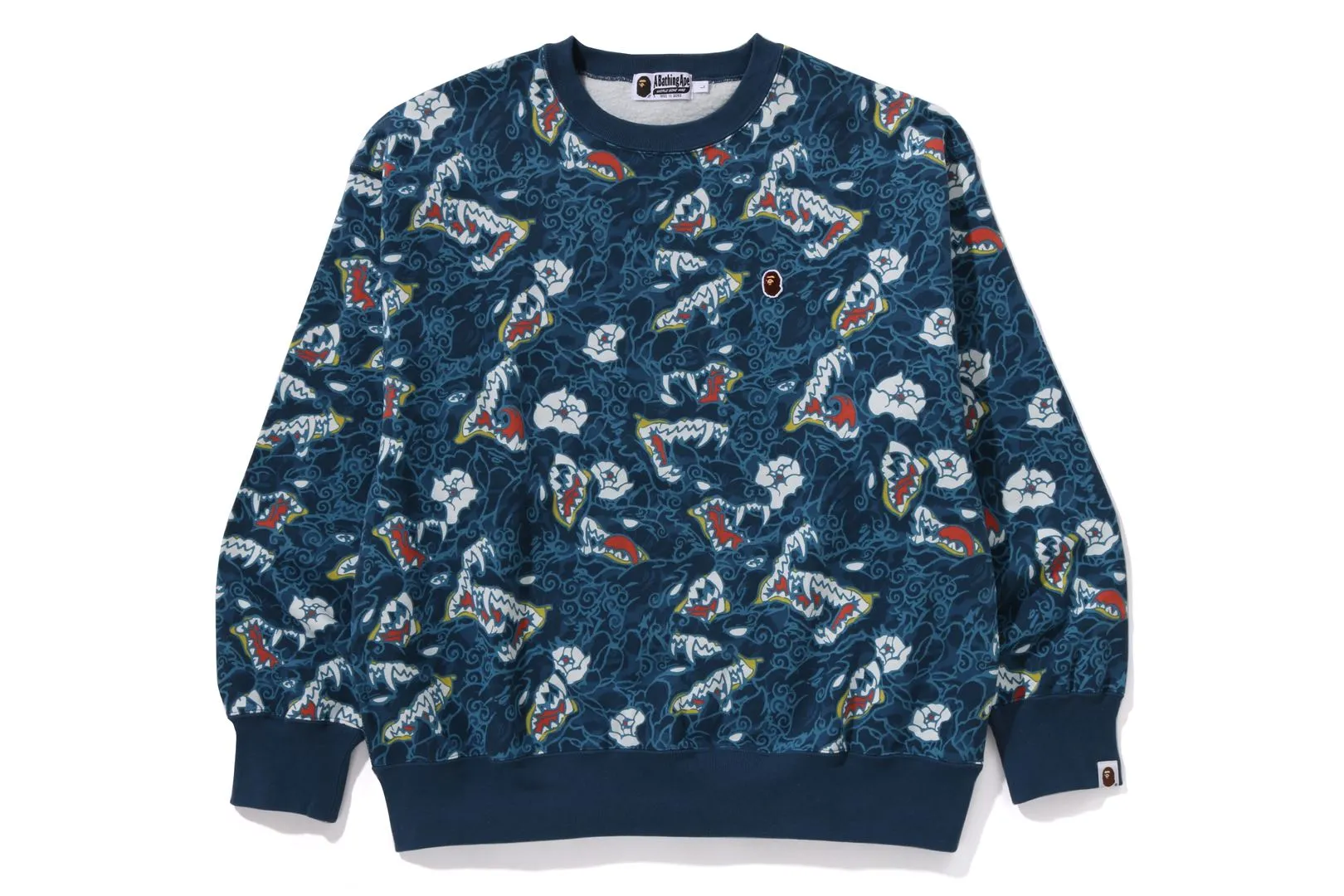JAPANESE TATTOO CAMO RELAXED FIT CREWNECK SWEATSHIRT sold by Bape