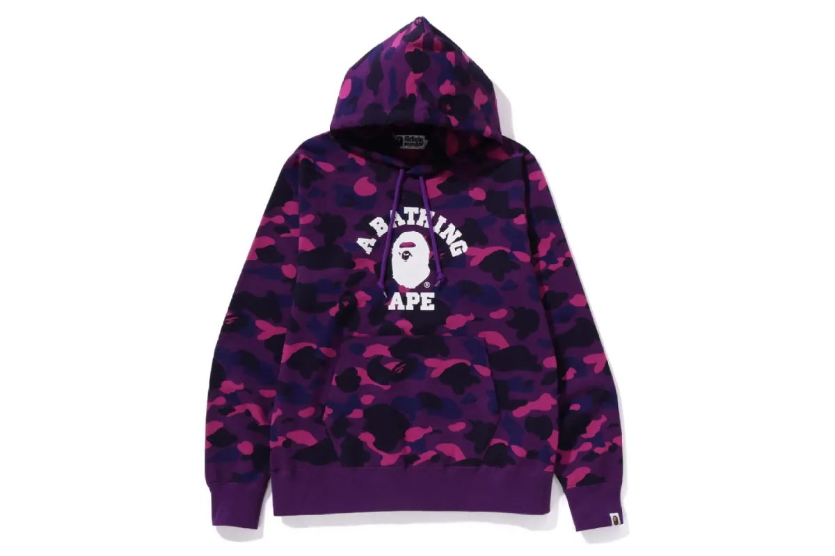 COLOR CAMO COLLEGE PULLOVER HOODIE sold by Bape