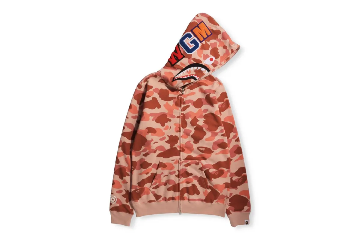 1ST CAMO SHARK FULL ZIP HOODIE sold by Bape