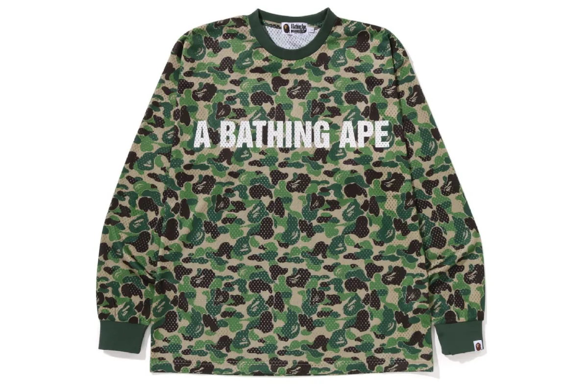ABC CAMO MESH RELAXED FIT L/S TEE sold by Bape