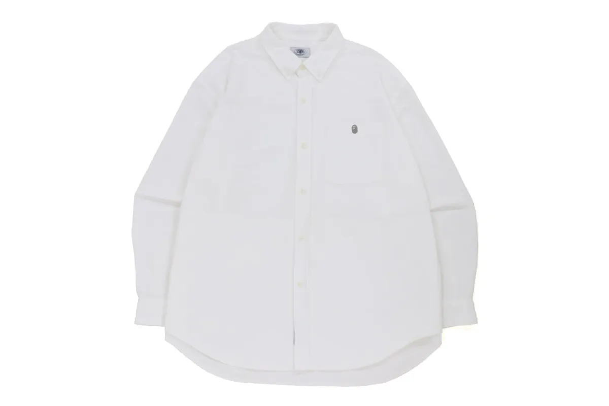 TONAL ONE POINT OXFORD LOOSE FIT BD SHIRT sold by Bape