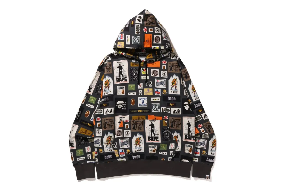 BAPE MULTI LABEL RELAXED FIT PULLOVER HOODIE sold by Bape